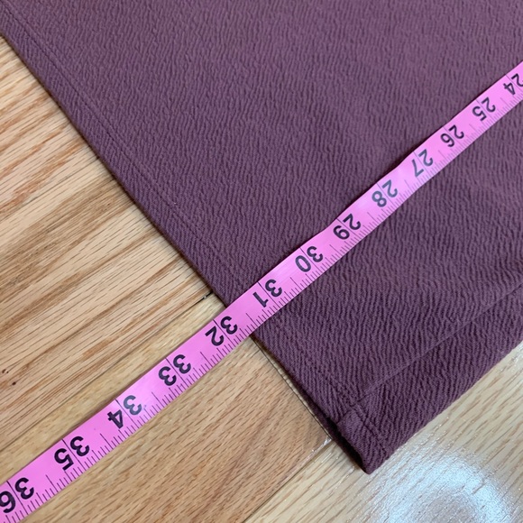 EXPRESS MAUVE Crepe Dress Puffy Flutter Sleeves - Picture 12 of 13